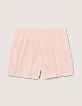 Women's Cotton Pointelle Rib Sleep Short
