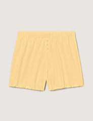 Women's Cotton Pointelle Rib Sleep Short