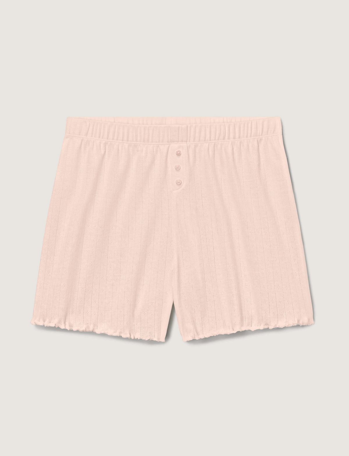 Women's Cotton Pointelle Rib Sleep Short